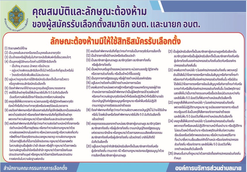 ลักษณะต้องห้ามมิให้ใช้สิทธิสมัครรับเลือกตั้ง